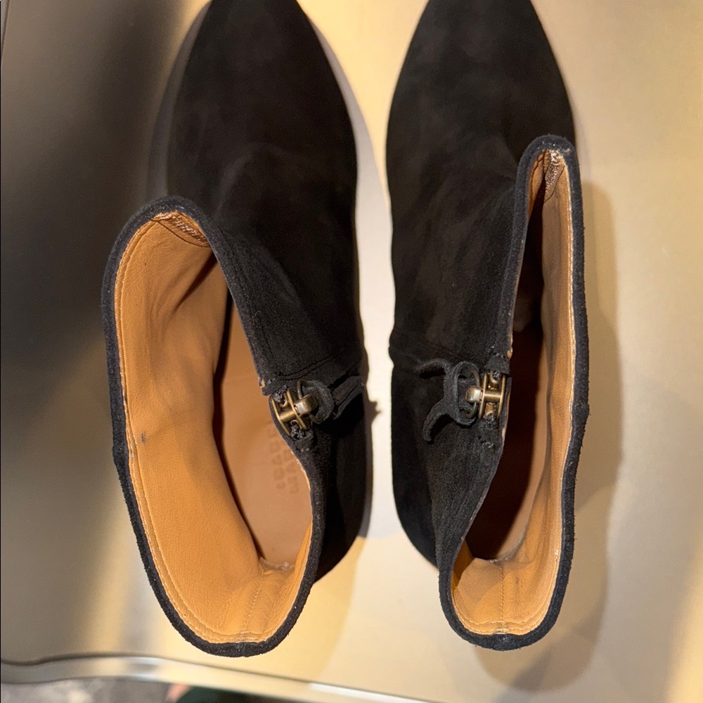 NIB Isabel Marant Black Suede Heeled Boots - Picture 2 of 10